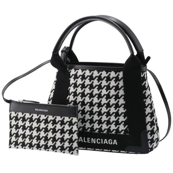 Balenciaga Canvas Hippo Bag XS Navy White Tote - Picture 1 of 10